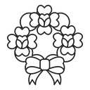 Funeral wreath icon