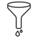 Funnel Drip Black Outline icon