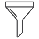 Funnel Black Outline icon