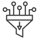 Funneling data icon