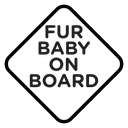 Fur baby on board sign icon
