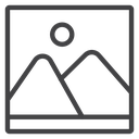 Gallery Landscape Photo Black Outline icon