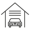 Garage car icon
