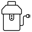 Garbage disposal Black Outline icon