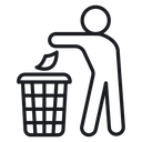 Garbage recycling sign 2 icon