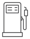 Gas station Black Outline icon