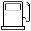 Gas station vector Black Outline icon