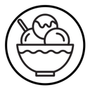 Gelato ice cream icon