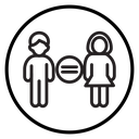 Gender equality Black Outline icon