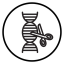 Genome editing Black Outline icon