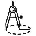 Geometric campass icon