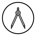 Geometric compass icon