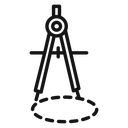 Geometric compass icon