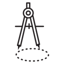 Geometric compass icon