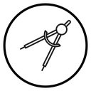 Geometric compass icon