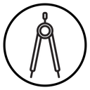 Geometric compass icon