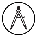 Geometric compass icon
