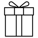 Gift Black Outline icon