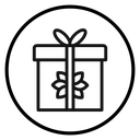 Gift Box Circle Badge icon