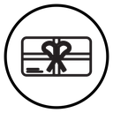 Gift voucher Black Outline icon