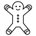 Gingerbread Man Cookie icon