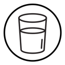 Glass of water icon