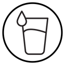 Glass of water icon