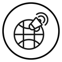 Global campaign Black Outline icon