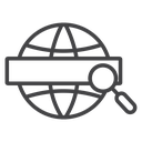 Global Search Bar Black Outline icon