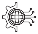 Global technology icon