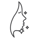 Glowing Face Profile icon