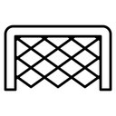 Goal net Black Outline icon
