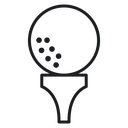 Golf ball on tee 3 icon