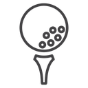 Golf ball on tee 4 icon