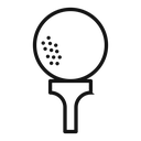 Golf ball on tee icon