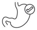 Good digestion Black Outline icon