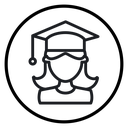 Graduated student icon