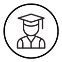Graduated student icon