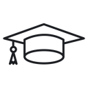 Graduation cap 6 icon