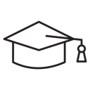 Graduation cap icon