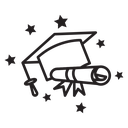 Graduation ceremony icon