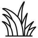 Grass Black Outline icon