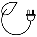 Green eco energy icon