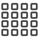 Grid 4x4 Black Outline icon
