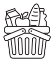Grocery basket icon