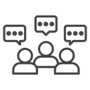 Group discussion icon