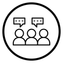 Group discussion icon