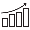 Growing graph icon