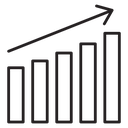 Growing graph icon