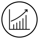 Growing graph icon